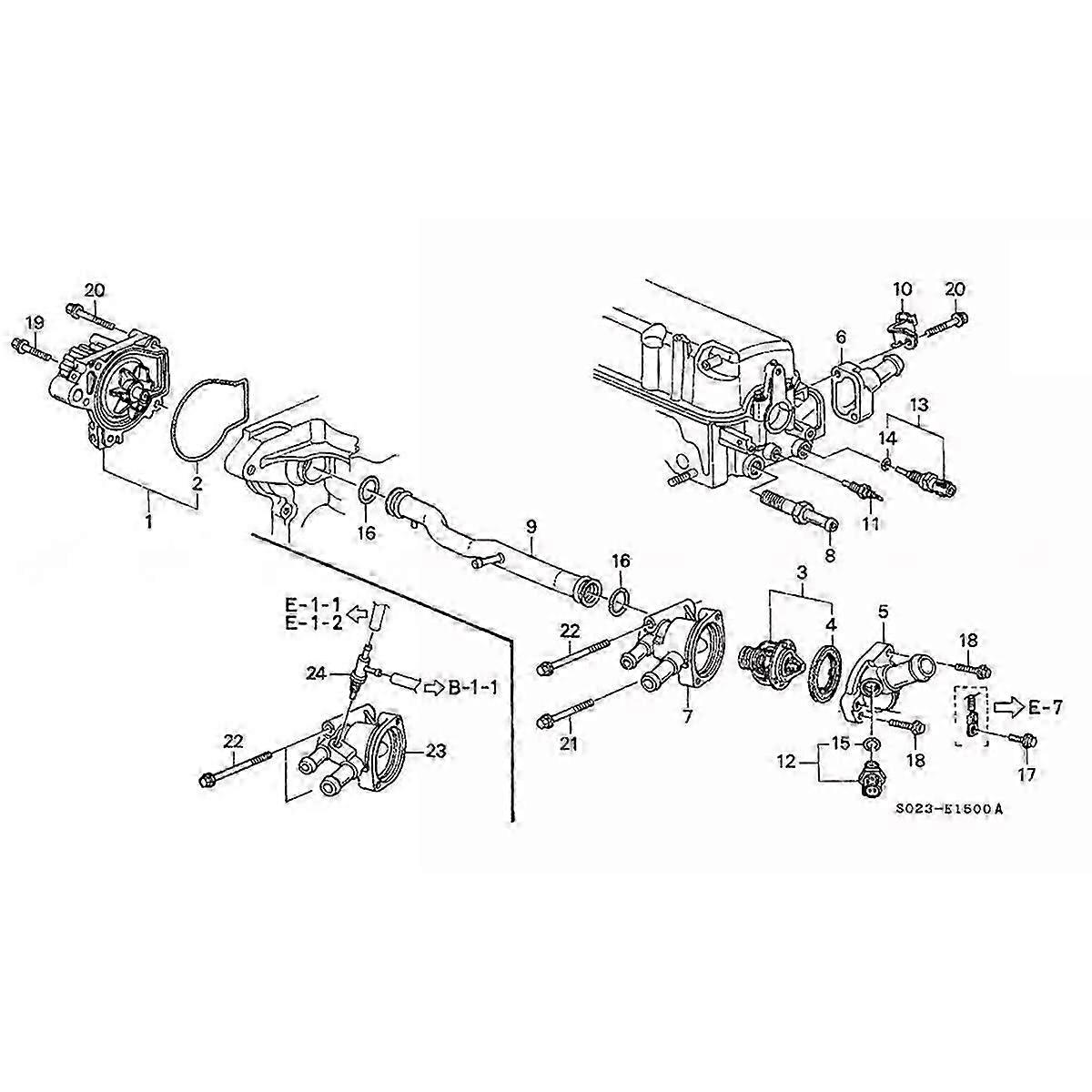 Περίβλημα θερμοστατών ψυκτικού υγρού αυτοκινήτων για Honda Civic 1.6L 1996-2000 19311-P2A-000 19320-P2A-000