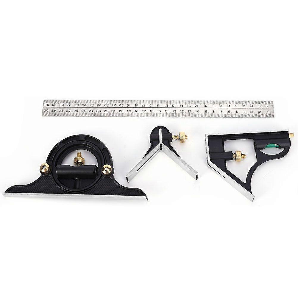 Stainless Steel Angle Ruler 0-180 Combination Tri Square 0.01 Protractor Measure Tool
