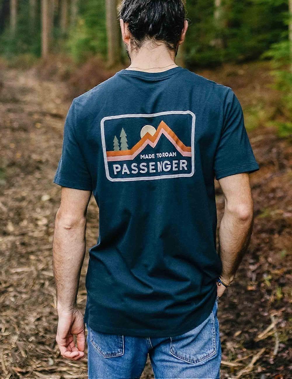 Men's Passenger Made To Roam Recycled Cotton T-shirt - Deep Navy