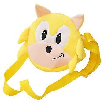 Plüsch Anime Schulter Niedliche Cartoon Figur Geldbörse Tasche Spielzeug mit verstellbarem Gurt für Kinder Geburtstag Weihnachten Halloween Geschenke Gelb