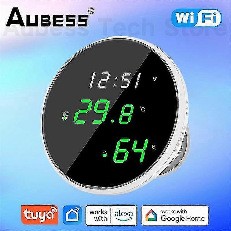 Aubess Wifi Temperature Humidity Sensor Detector Winter Thermometer Hygrometer Tuya
