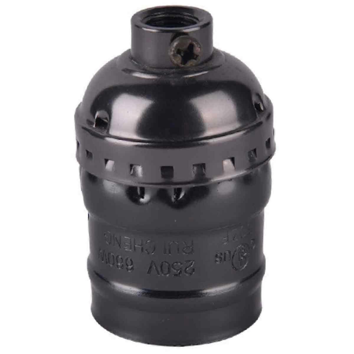 Retro E27 Bulb Stand Lamp Holder Socket Pearl Black Without Switch And Wire