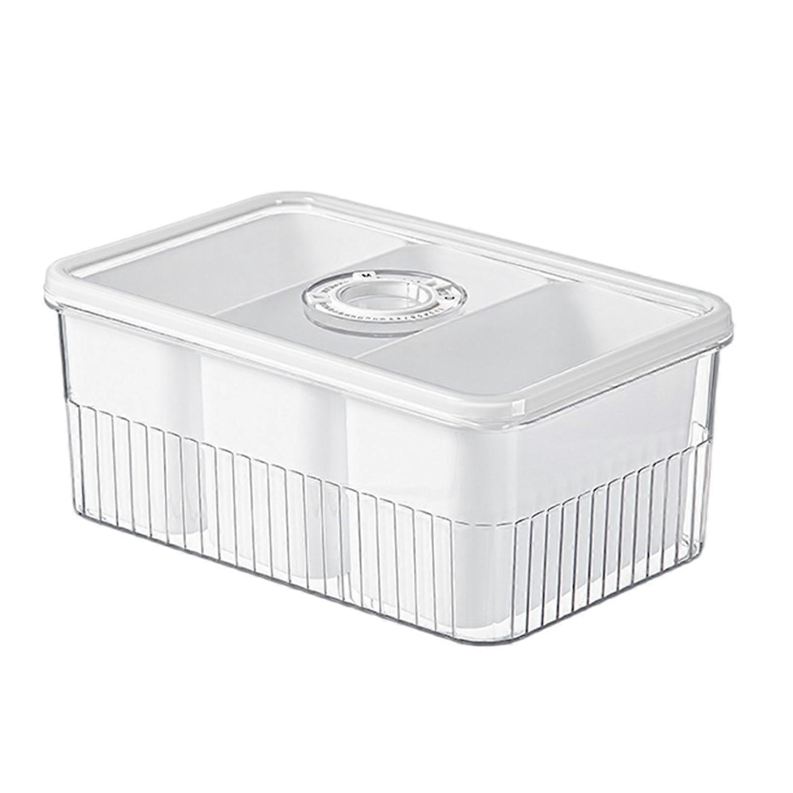 Clear Airtight Organiser Transparent Divided Snacks Nut Storage Box Food Storage Container with Multi Compartment Multicolor