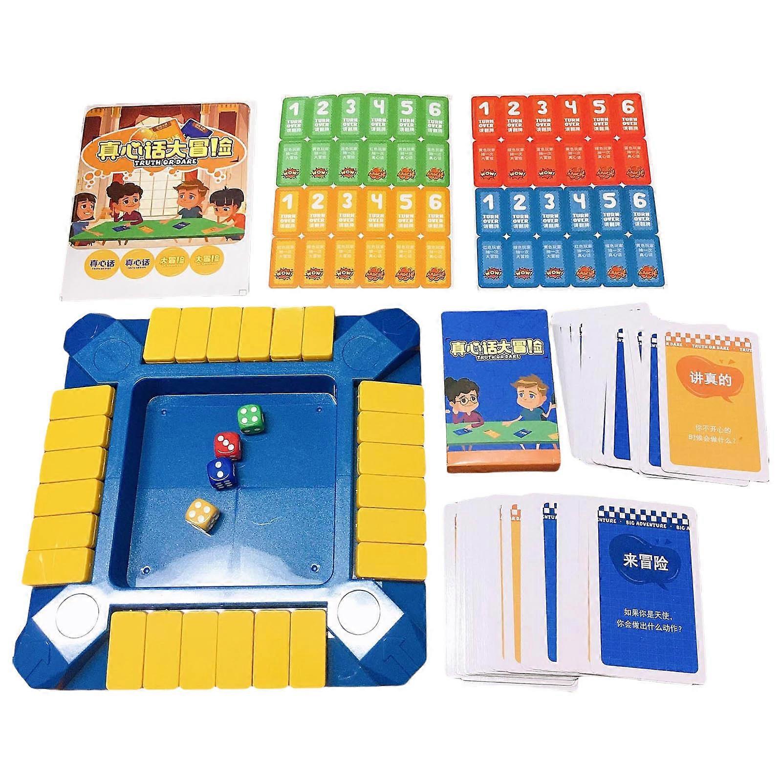 Interactive Truths or Dare Board Game for Multiplayer Strategy Toy for Kindergarten Homeschool Classroom Educational Toy