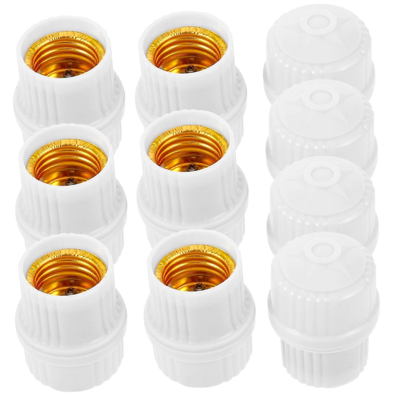 Screw Lamp Holder Ceiling Fixture 10pcs Socket Hanging Light Holder Accessories E26/E27 Compatible White