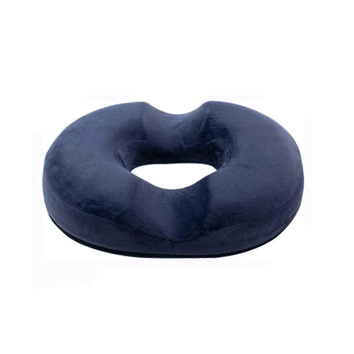 Donut Pillow Seat Cushion for Tailbone Pain Relief, Memory Foam Chair Cushion - Navy Blue