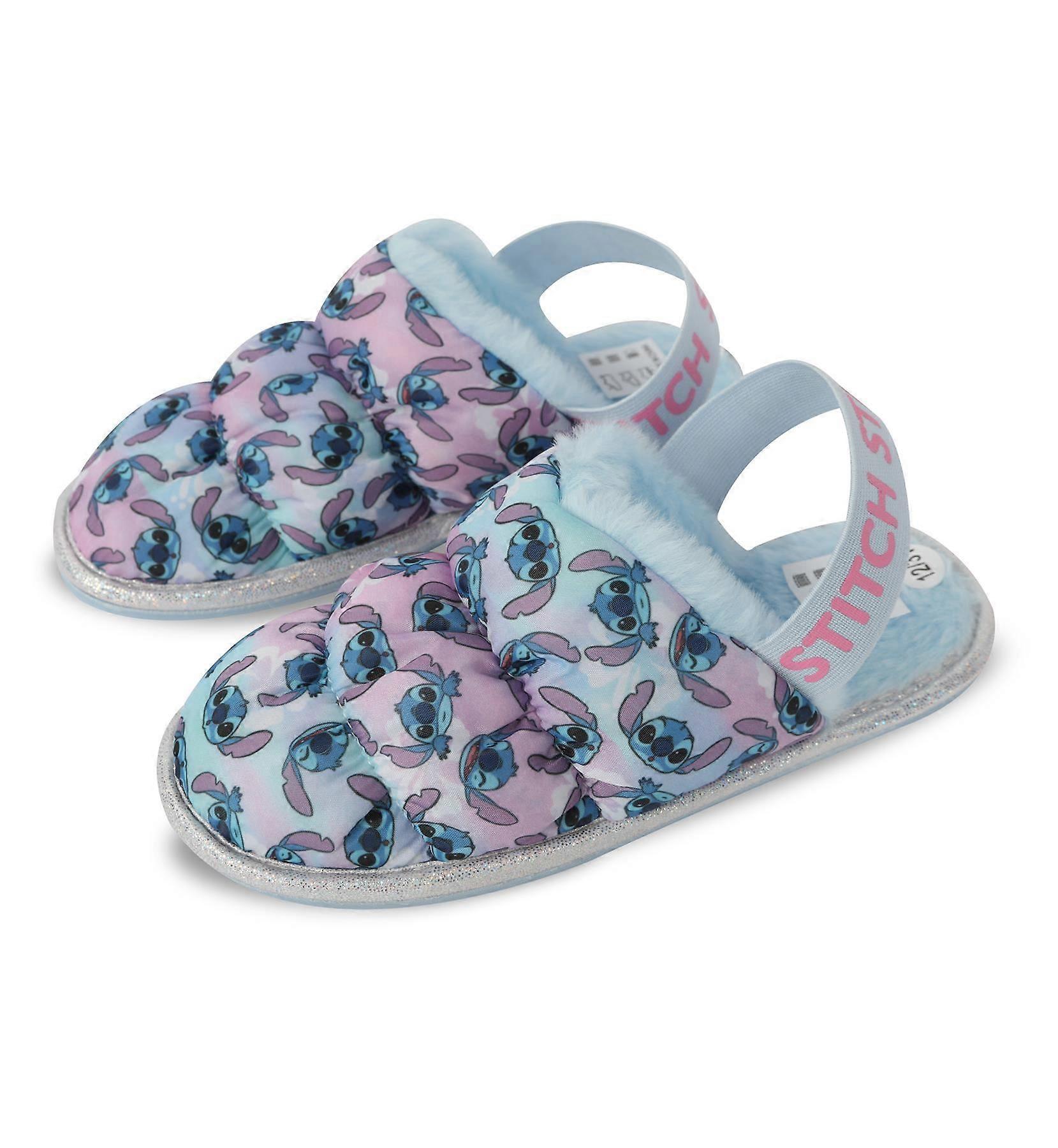 Kids Girls Disney Stitch Slippers Official Licensed Character Indoor Shoes