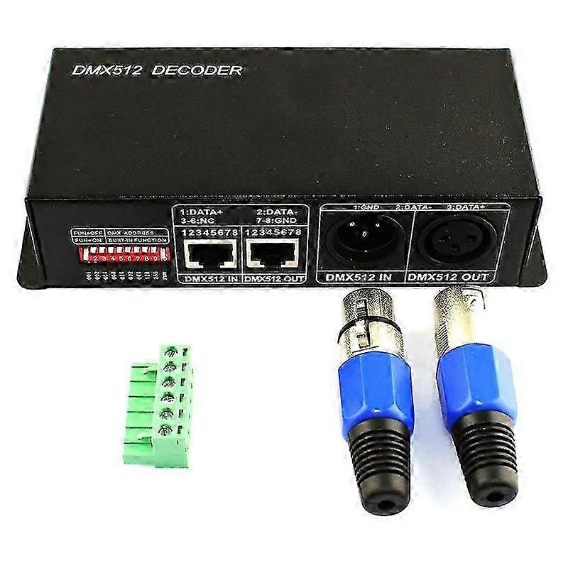 Music Professional Choice DMX512 4A 3 Channel Decoder Controller Dimmer, Suitable for RGB LED Strip