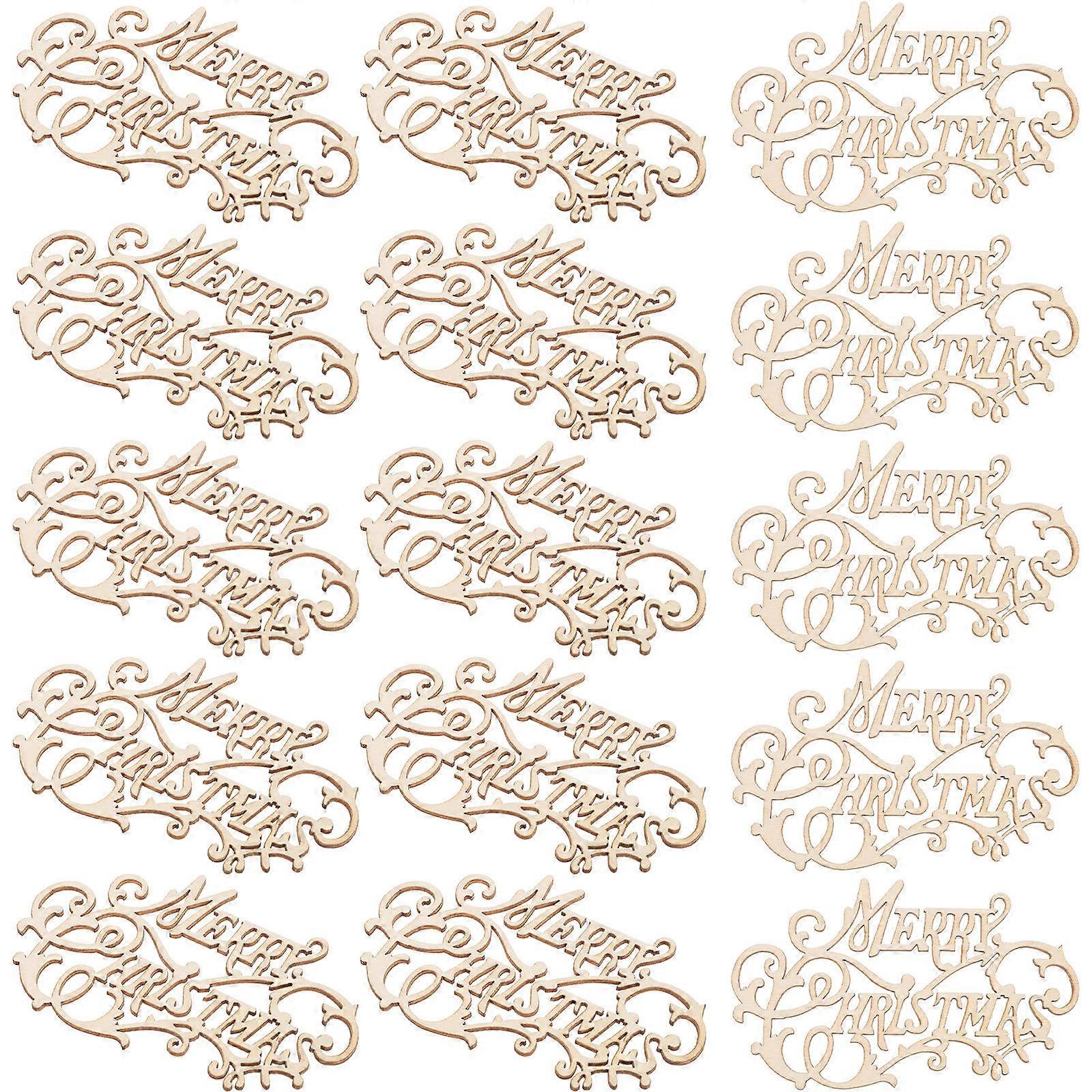 Crafting Merry Christmas Wood Cutouts, Suitable for Decoration and Gifting