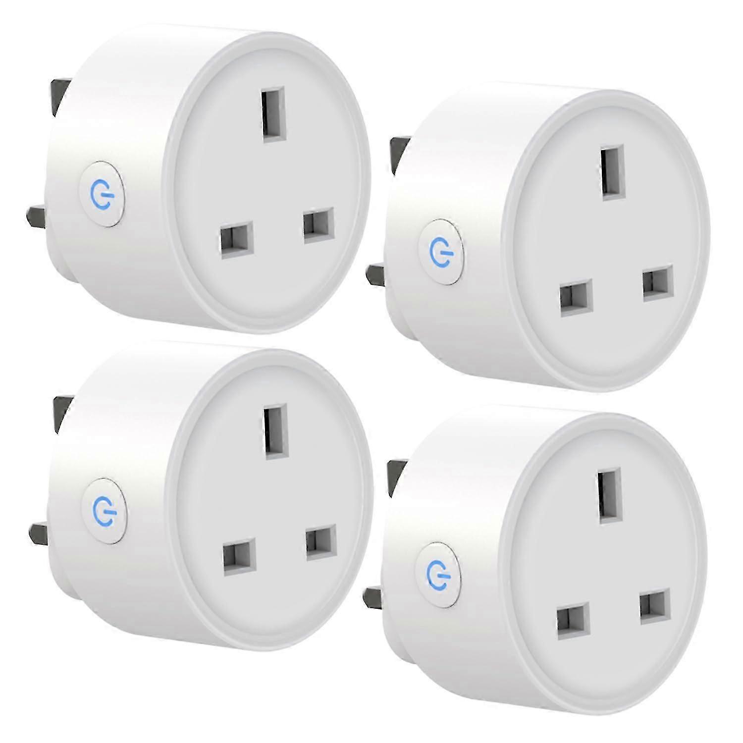 Smart Plug WiFi Alexa Plugs,  Smart Home Mini Outlet 13A Wireless Timer Socket 4