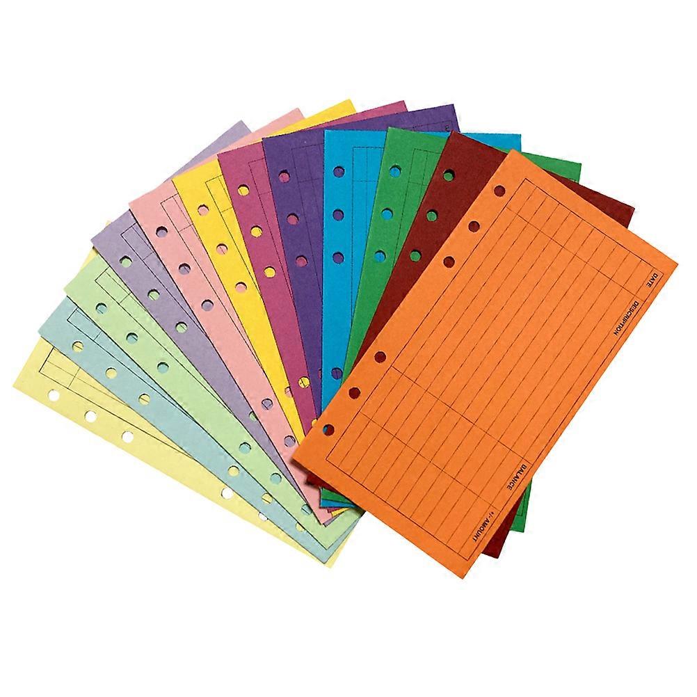 Income And Expense Tracker Budgeting Envelope Portable Design Rectangular Assorted Color 16.4x8.7x1cm Cash Management 12Pcs