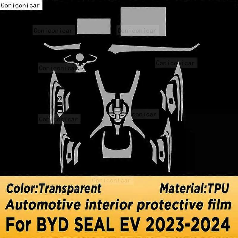 Squisito Per BYD SEAL EV 2023 2024 Pannello del cambio Schermo di navigazione Interno automobilistico Copertura della pellicola protettiva in TPU Adesivo antigraffio