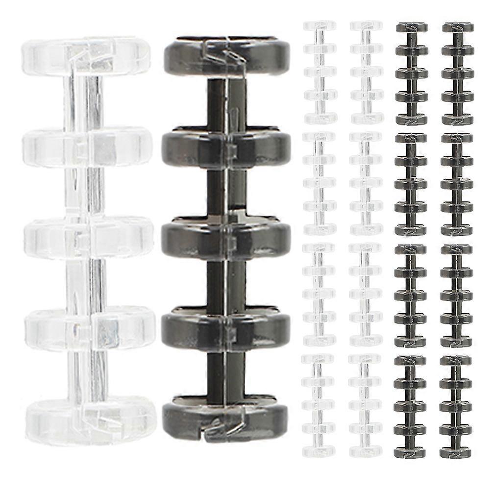 Plastic Binder Rings 20Pcs 5-Hole For Diy Albums Index Card Binding Loose Leaf Scrapbooking Book Clips Stationery
