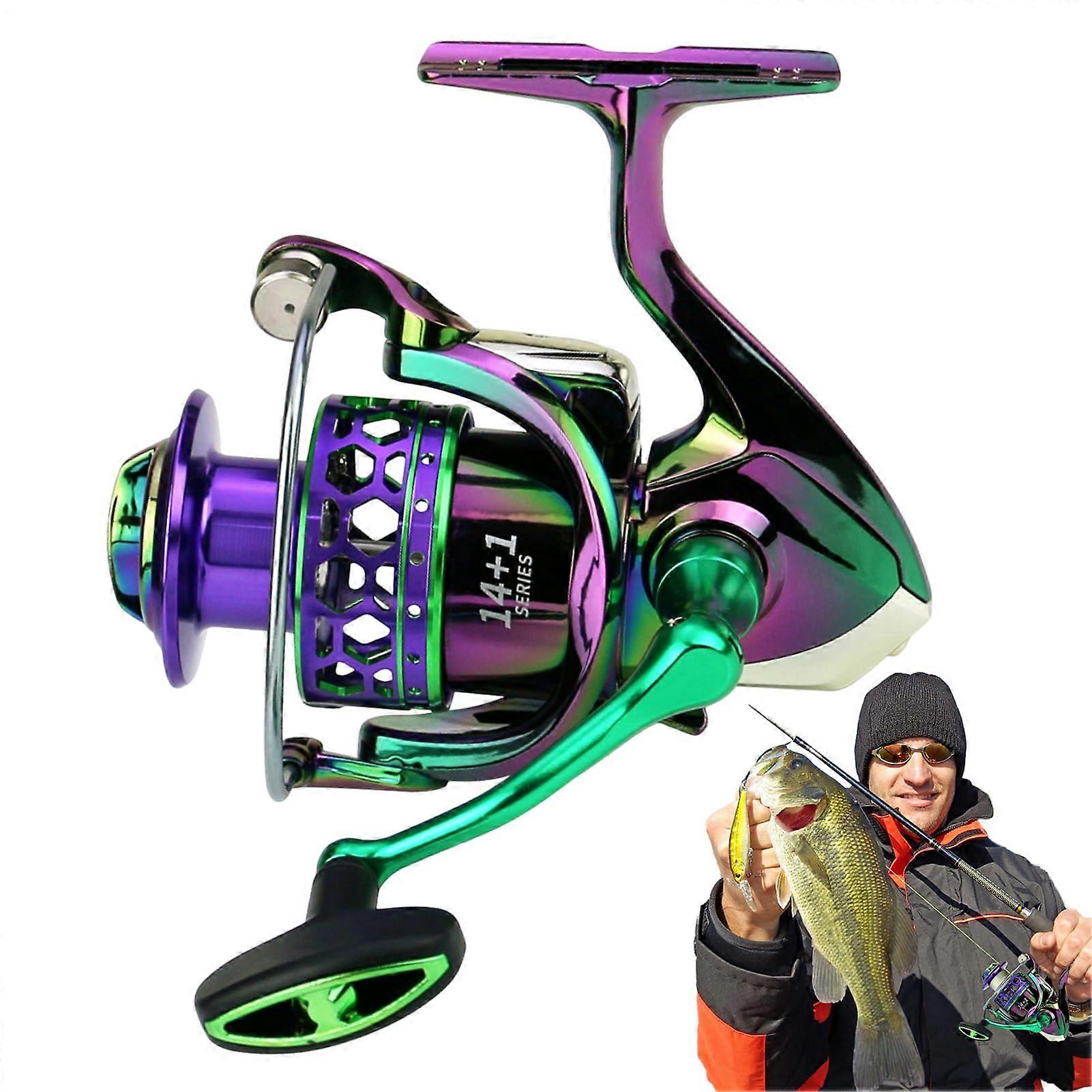 Saltwater Spinning Reel SD2500 Low-Profile Spool With Drag System For Surf, Shore, Catfish, Trout, Perch