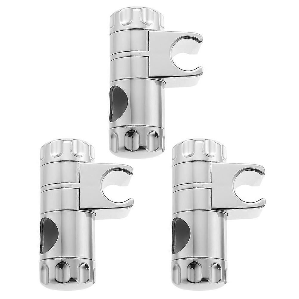 3pcs Adjustable Shower Head Holder Bracket for Standard Rods – Rotating Design for Shower Experience, Sturdy Bathroom Accessory Tool