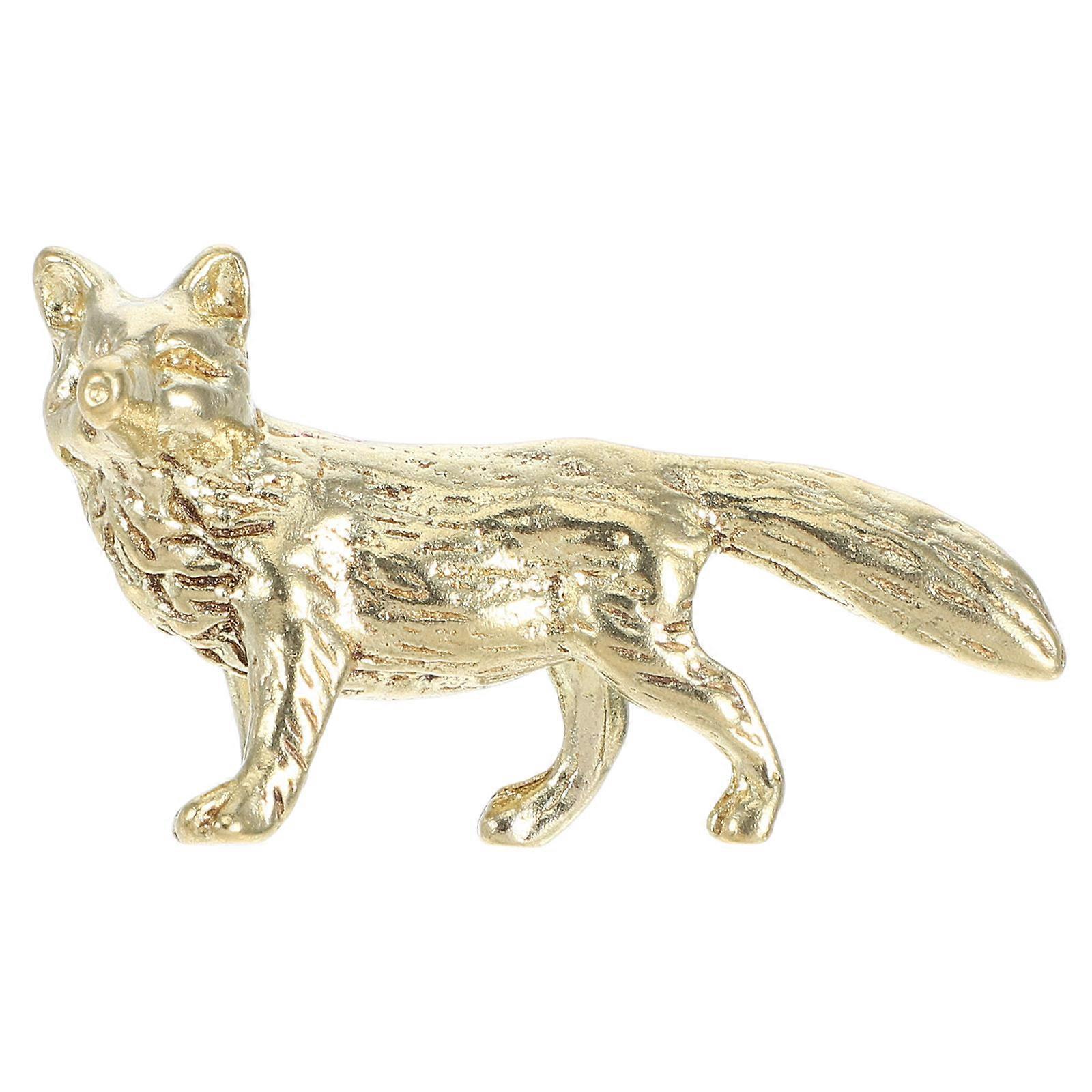 Dresser Handles Fox Shaped Brass Knobs For Drawers Decor Interior Design 1Pack
