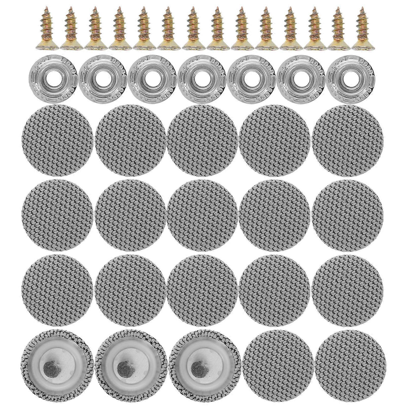 Modern Style Car Roof Rivets Grey Cloth and Iron for DIY Installation 2.00X2.00X0.50CM 50Pcs