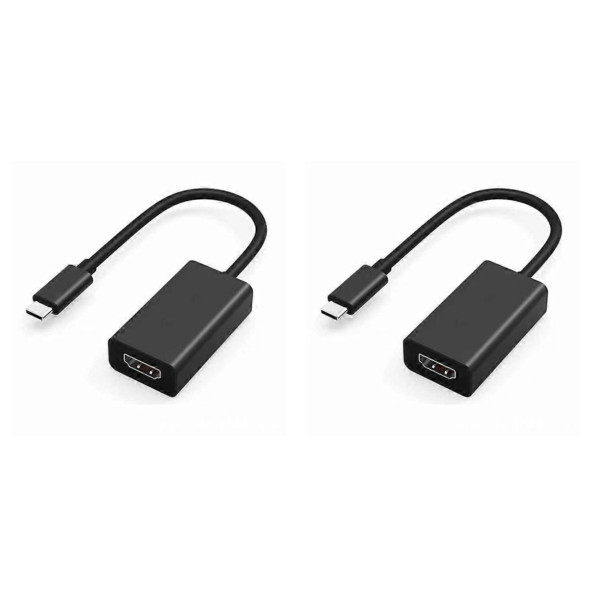 2X Type C to -Compatible USB C to -Compatible Video Cable Type-C to HD TV Display Adapter USB3.1 4K