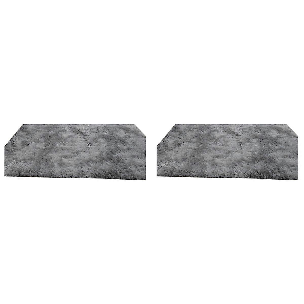 2X絞り染めグラデーションカラーカーペット寝室リビングルームコーヒーテーブルマットロングヘアウォッシュフロアマット