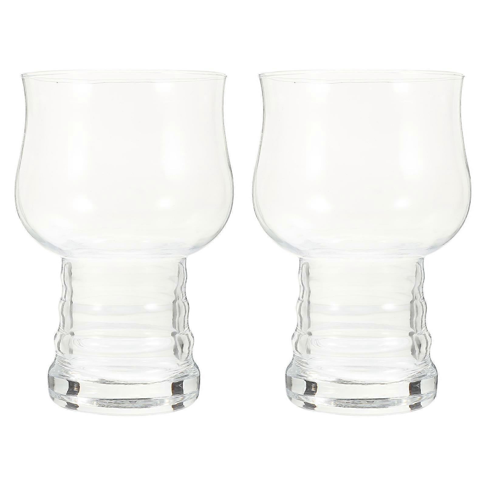 Drinking Glasses Heat Prevention Whiskey Glasses Party Beer Enthusiasts 2Pcs