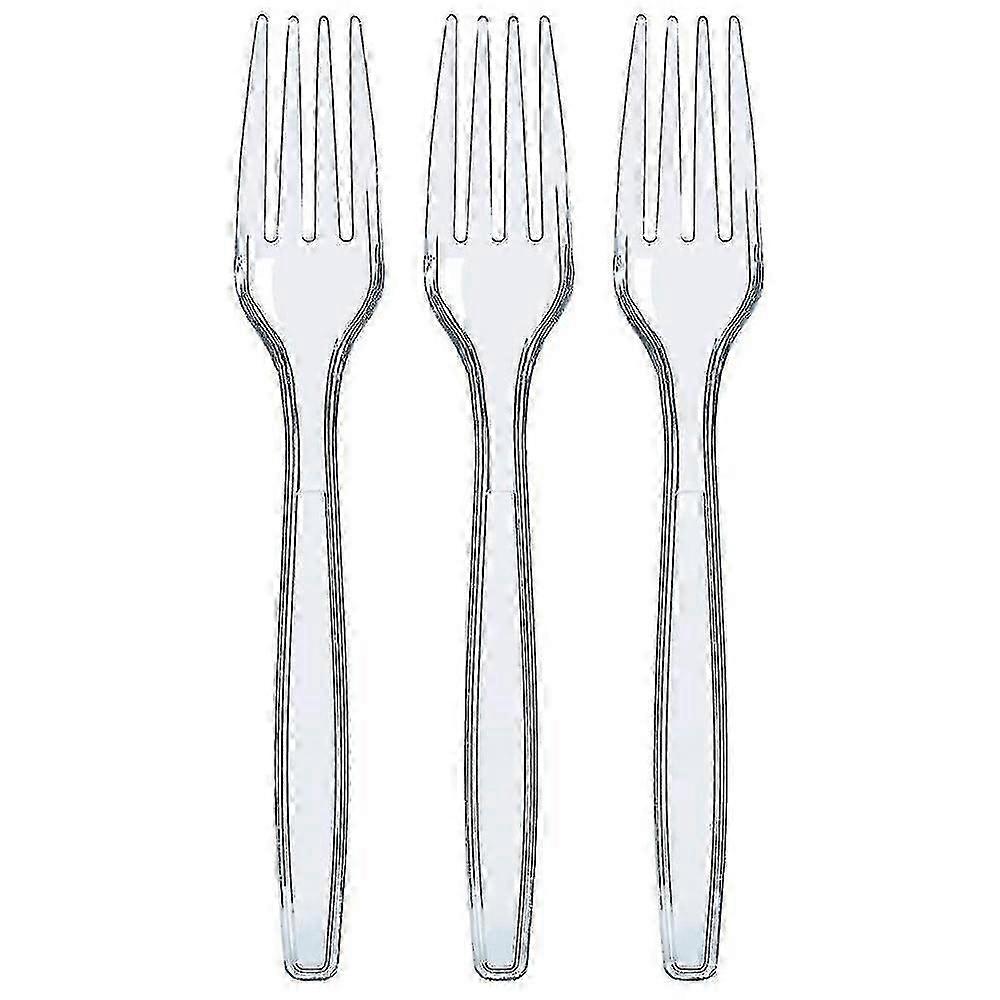 Couverts jetables en plastique transparent Ustensiles jetables (fourchettes)
