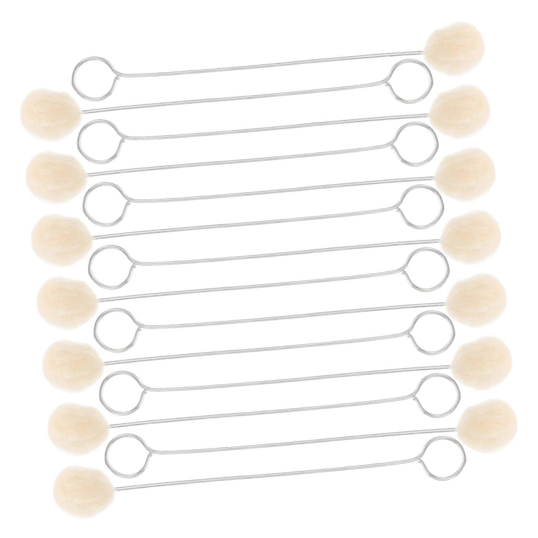 50 pieces faux wool brushes with metal handle small daubers for dyeing dyeing of leather robust for even results for craft projects leather works