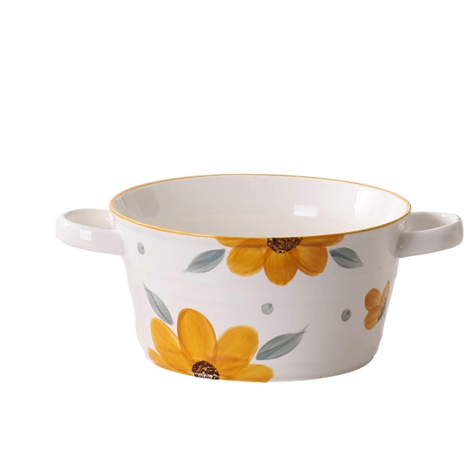 GRFIT cereal bowls doubleeared soup bowl large ceramic tableware 10 inch