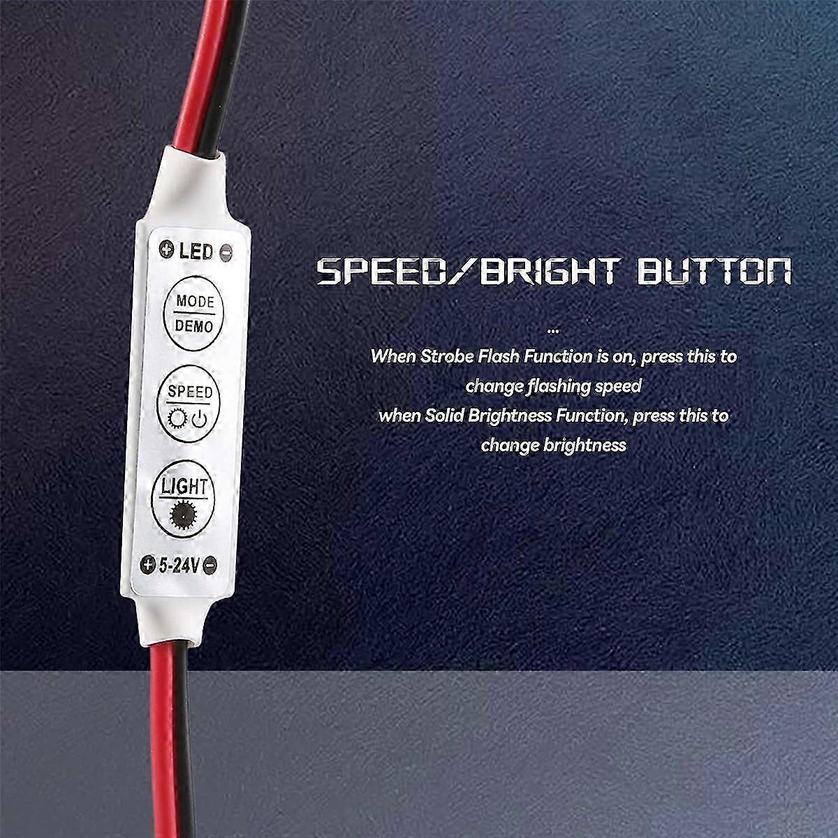 5 x 12V Wired Control Module with Strobe Flash For LED Strip/Bulbs 2025