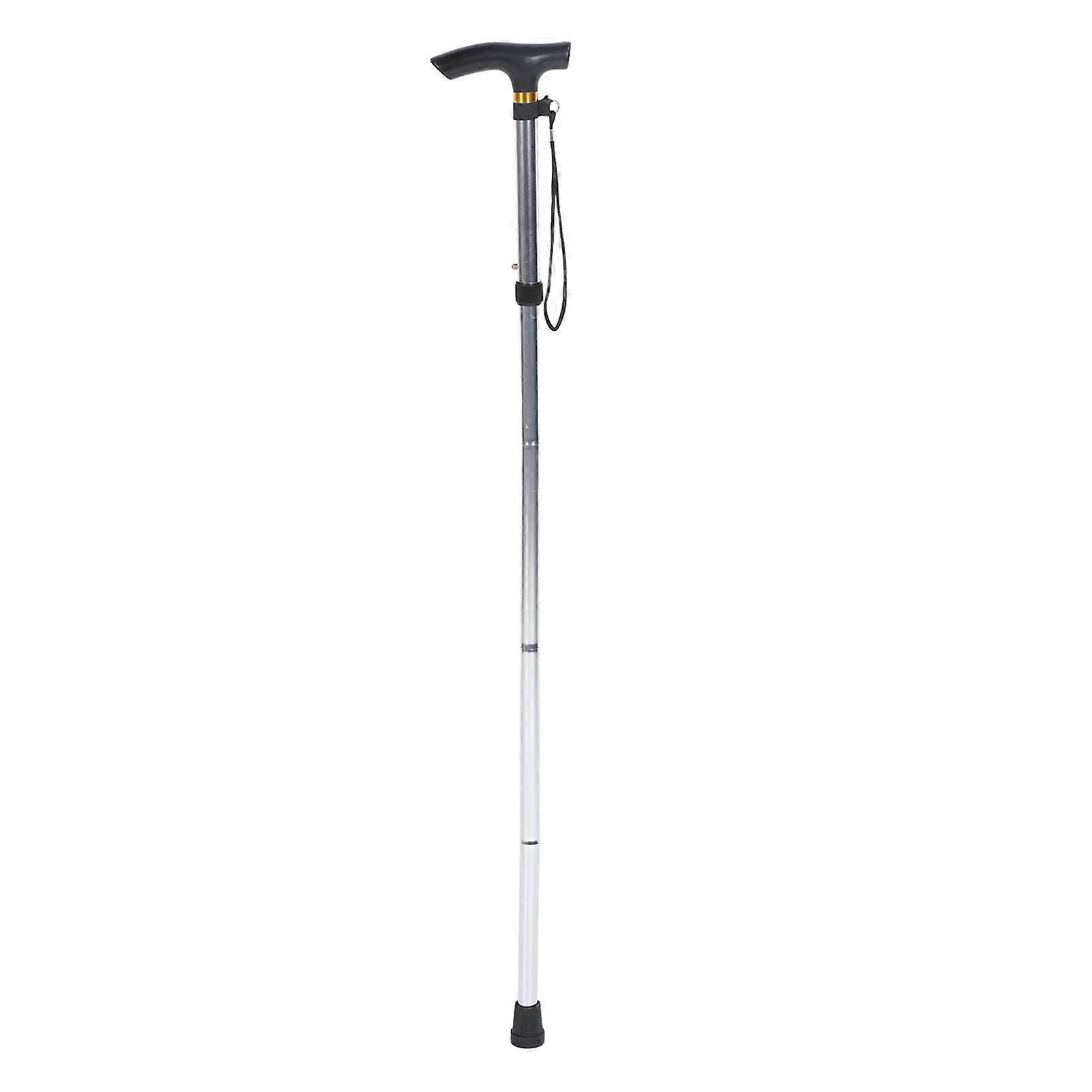 Thick and Lightweight Aluminum Alloy Telescopic Walking Stick, Foldable and Adjustable, for Daily Walking, Hiking and Camping