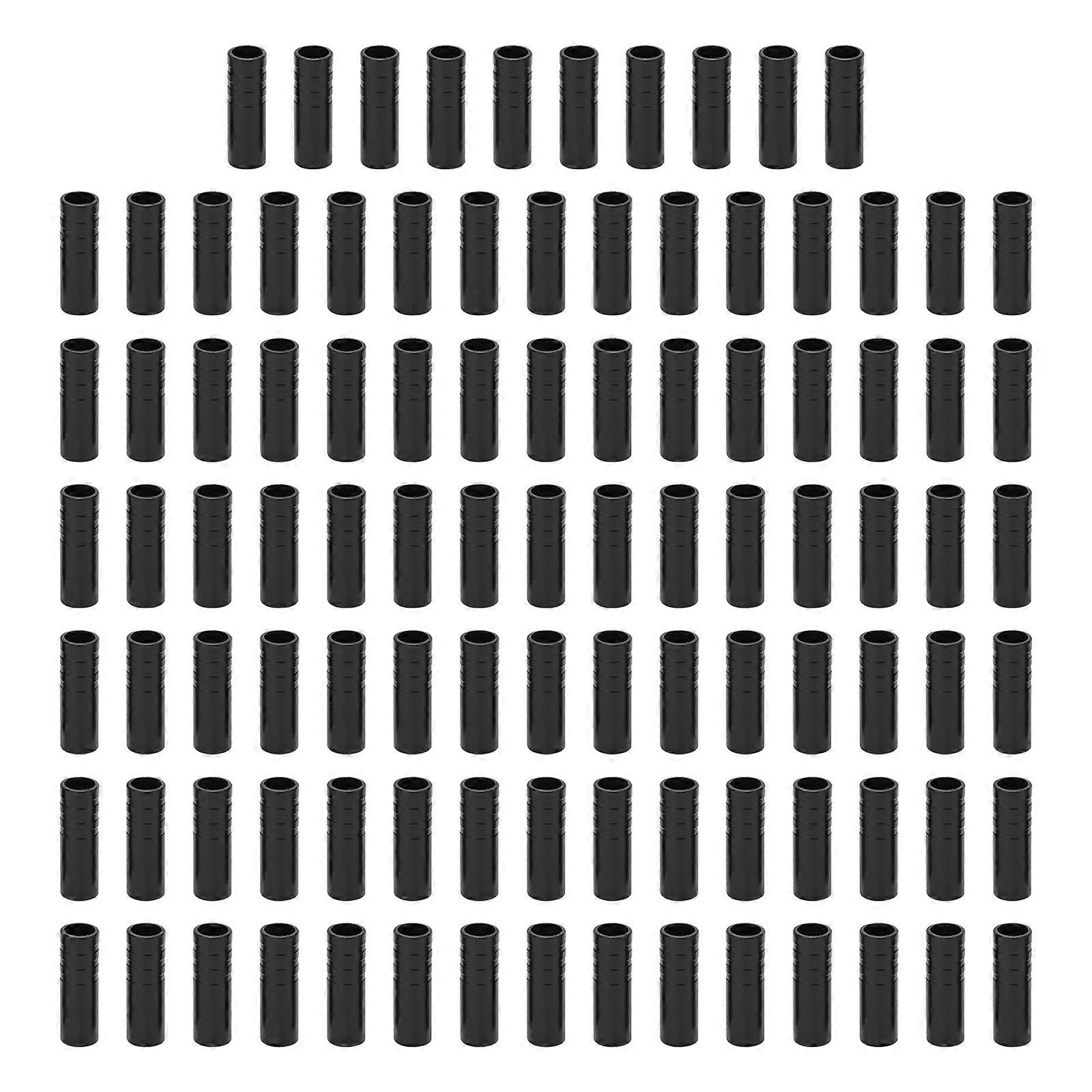 100 Pcs Black Plastic Bicycle Cable End Caps for 4mm Diameter Brake Line