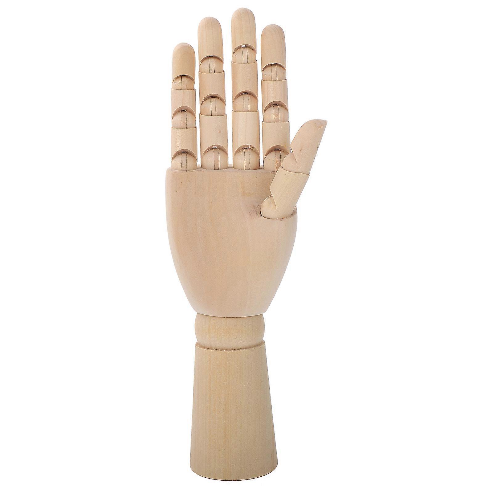 Modelo de Mão Articulada Modelo de Mão de Madeira Prática de Mão Bege 12 Polegadas 1 Conjunto