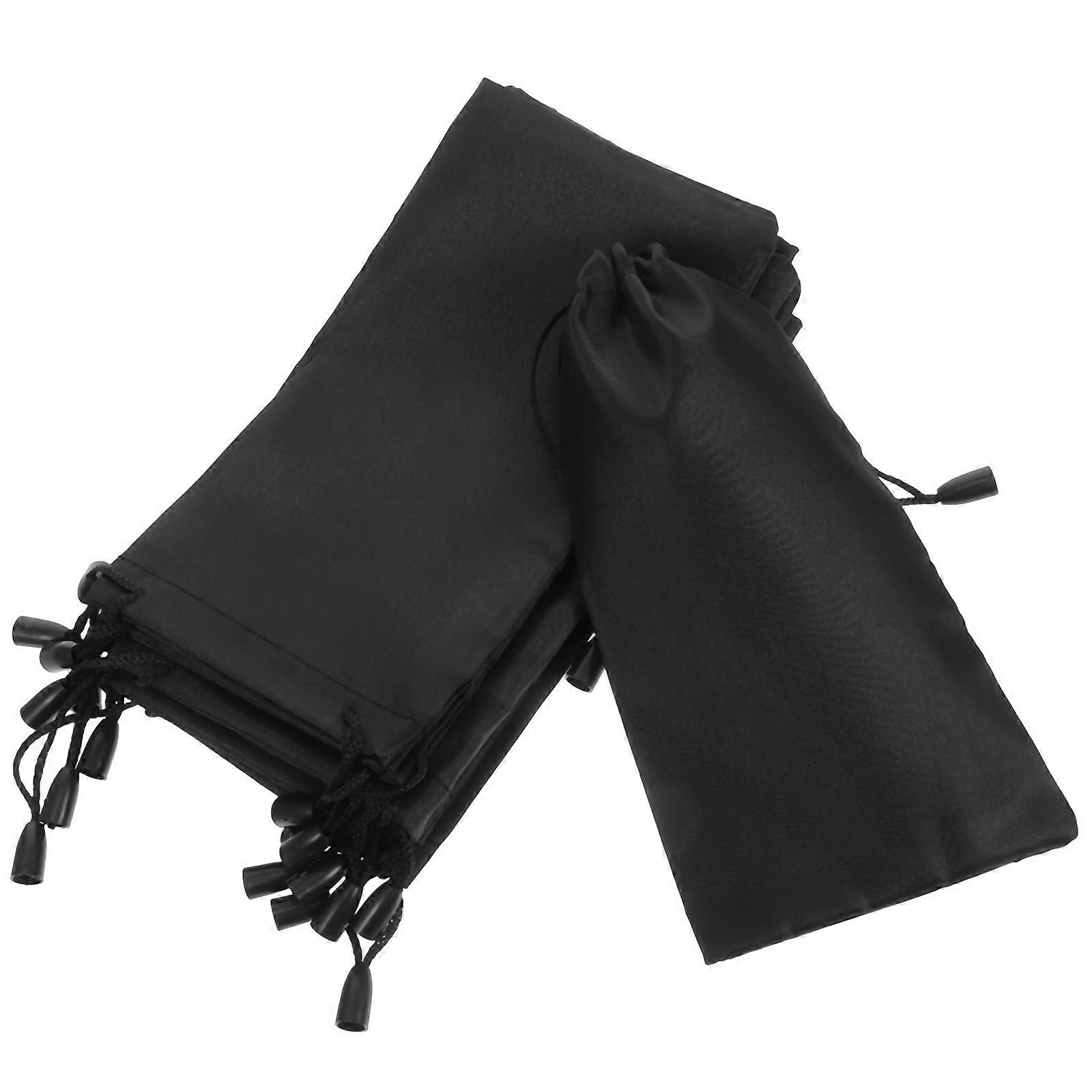 Soft 10 Pack Eyewear Carrying Cases Portable Drawstring Sunglass Organizer Bags for Men and Women Protective, Easy to Clean Cloth Eyeglass Sleeves