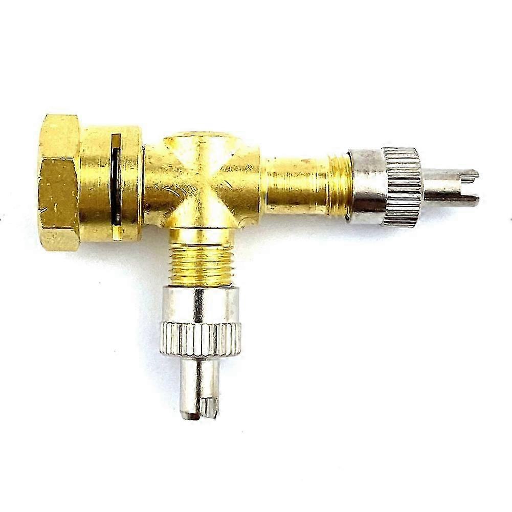 TPMS Valve T-Adapter for Cars, 3-Way Pure Copper Tire Valve Core for Automotive Use, Compatible with Various Brands