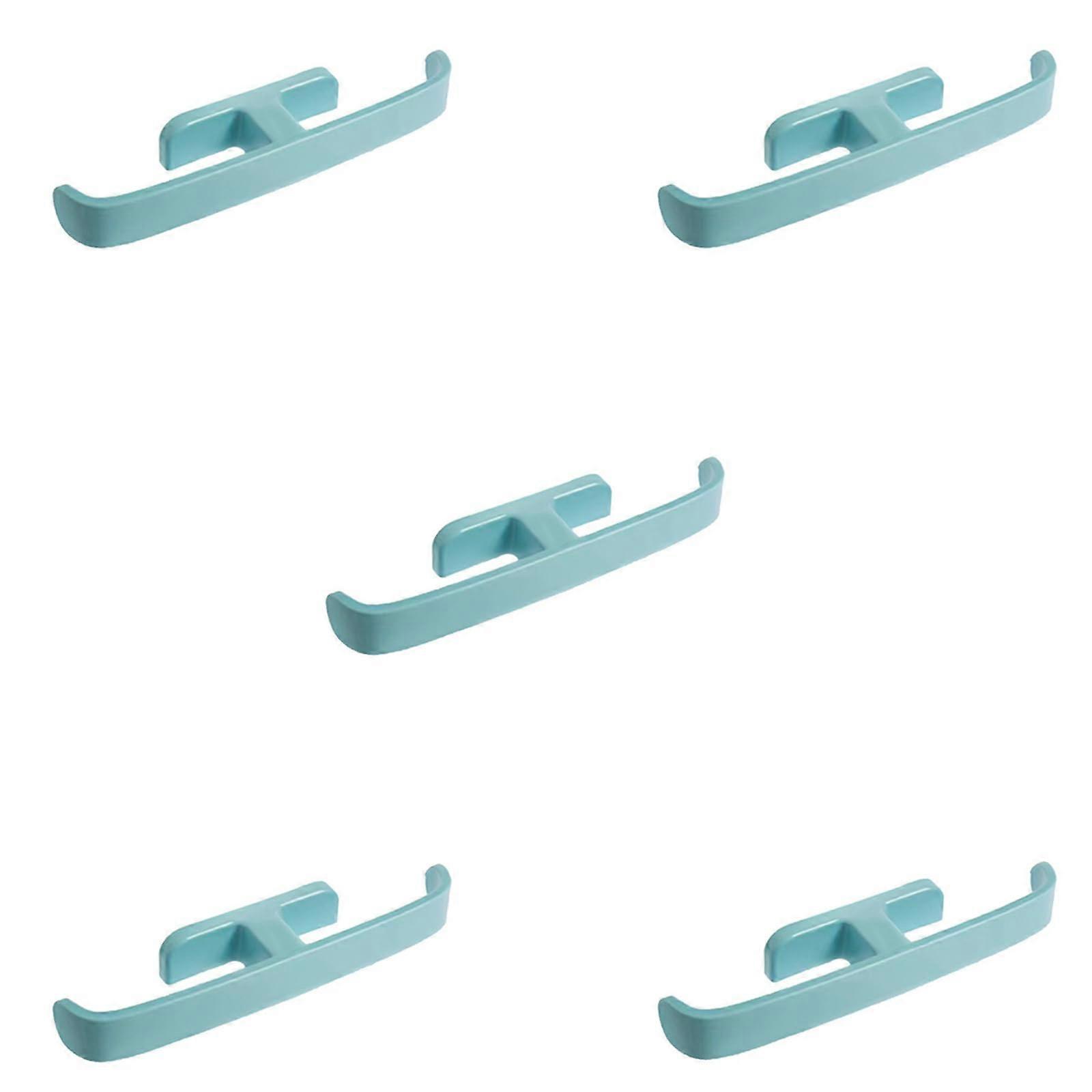 5Piece Bathroom Slipper Hanger Easy to Install No Plastic Shoe Organizers for Wet Environment Drill Blue