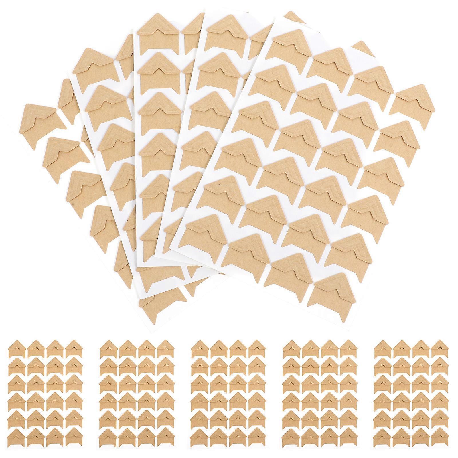 Scrapbook Photo Corners Photo Album Corners Journaling Khaki 2.1X2.1Cm 10 Sheets