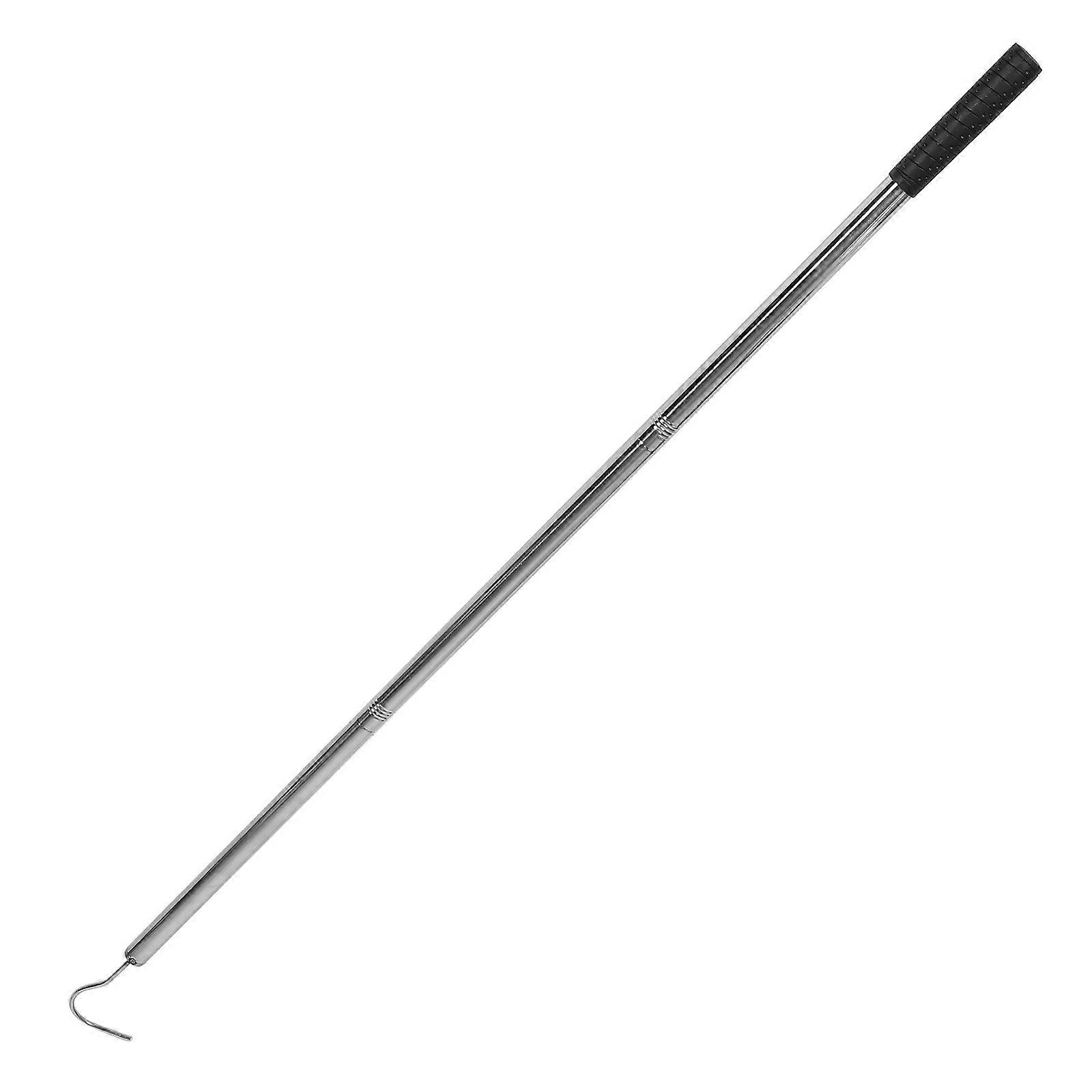 Loft Ladder Pull Hook Attic Pull-Down Hook Adjustable Length Design Open Hook Reinforced Structure Silver 134.00X8.50X2.50CM 1Set