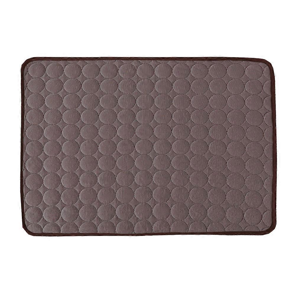 Cooling Mat for Pets Breathable Soft Dog Bed Pad, Non Toxic, Foldable, Coffee Color, Suitable for Home, Kennel, Crate & Travel Use