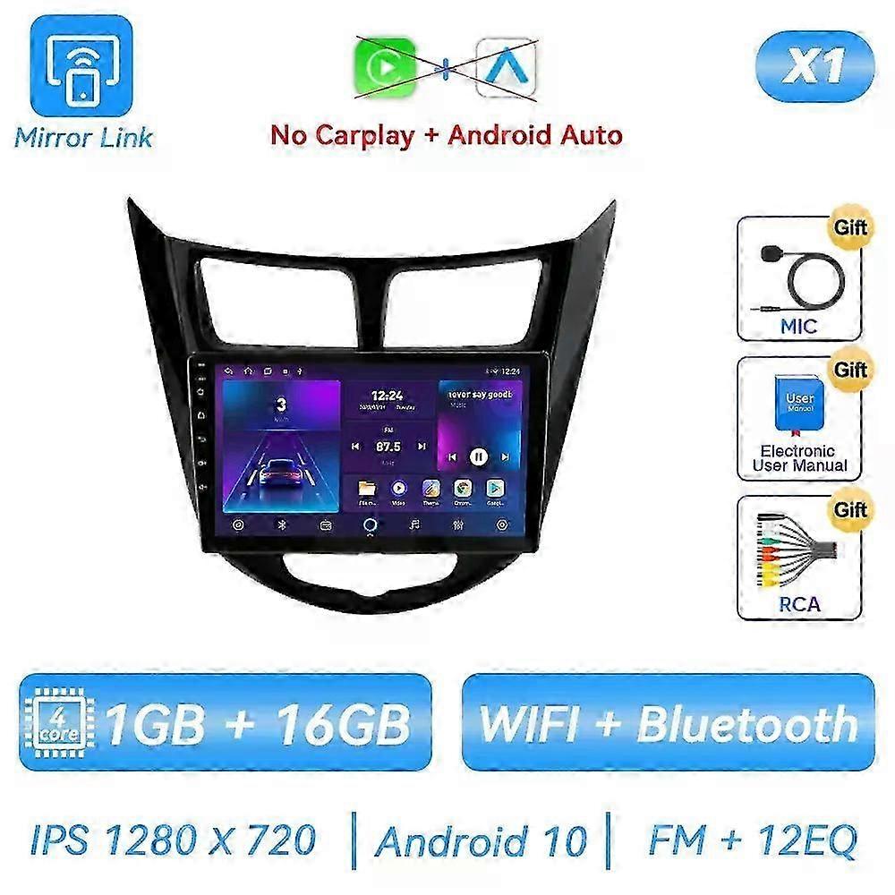 Compatibil pentru Hyundai Solaris Verna Accent 2010 - 2016 Android Radio Auto Player Multimedia Gps Navigaion Carplay Touch Screen Auto Stereo