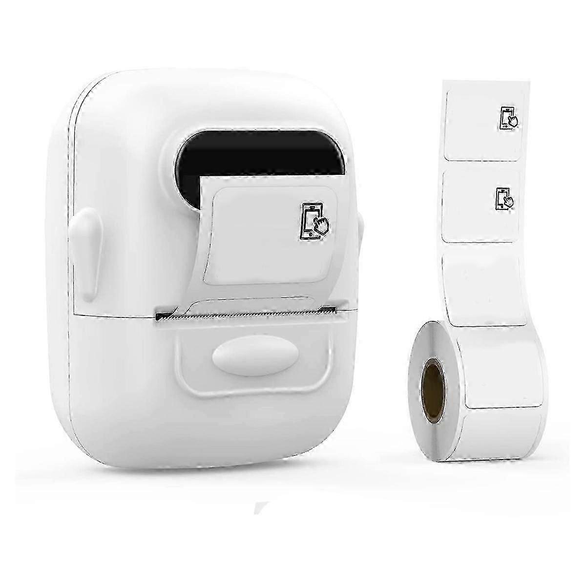 Maker Machine with Tape Barcode Printer - Mini Portable Bluetooth Thermal Labeler,White SZRH A-K