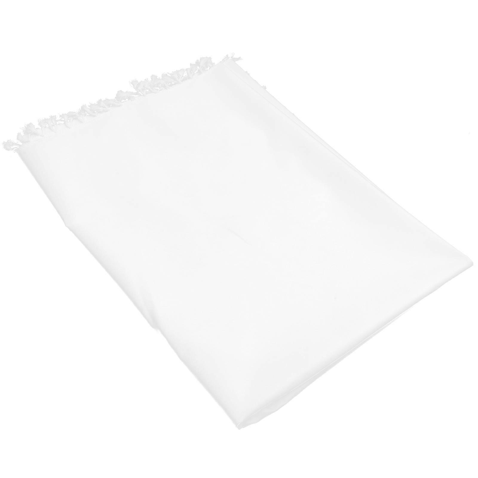 Dining Room Table Cloth Rectangle Macrame Trim Tablecloth Polyester Home Decoration 180x130cm Simple Design 1Pcs