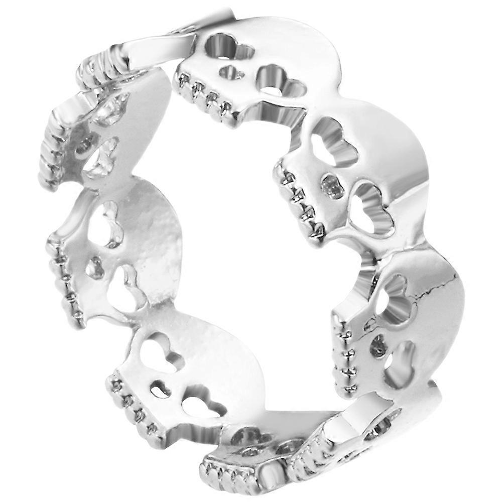 Skull Shape Finger Ring Retro Style Party Wear 1Pcs