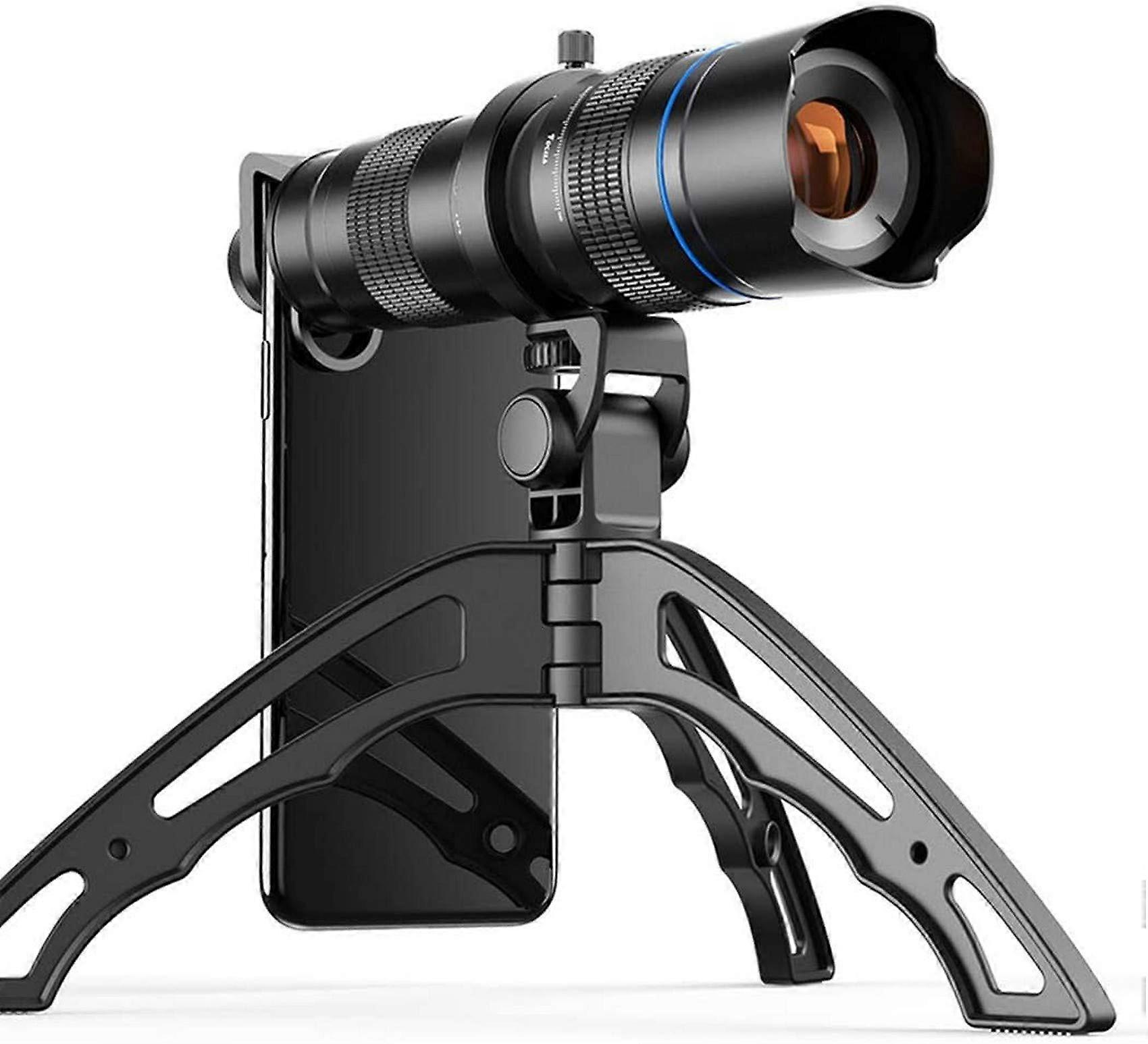Monocular made of metal, external HD telephoto lens with 2040x zoom, dualadjust zoom telescope for outdoor use with tripod.