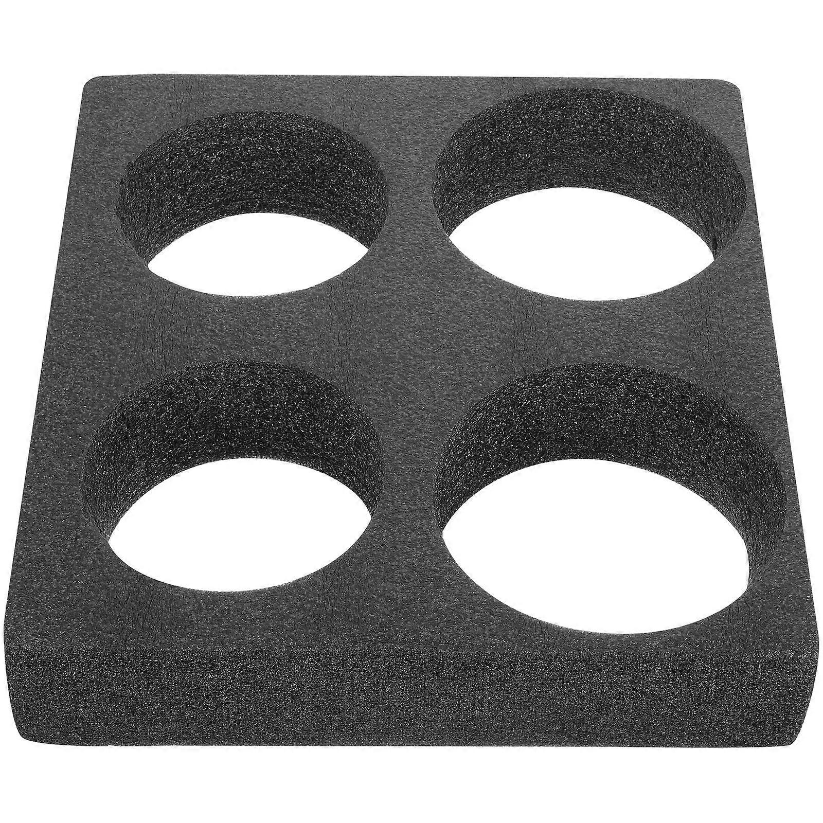 حامل الكأس التجاري رغوة كأس الناقل صينية تخزين المشروبات أسود 35.50X32.50X7.00CM محمول 1 قطعة