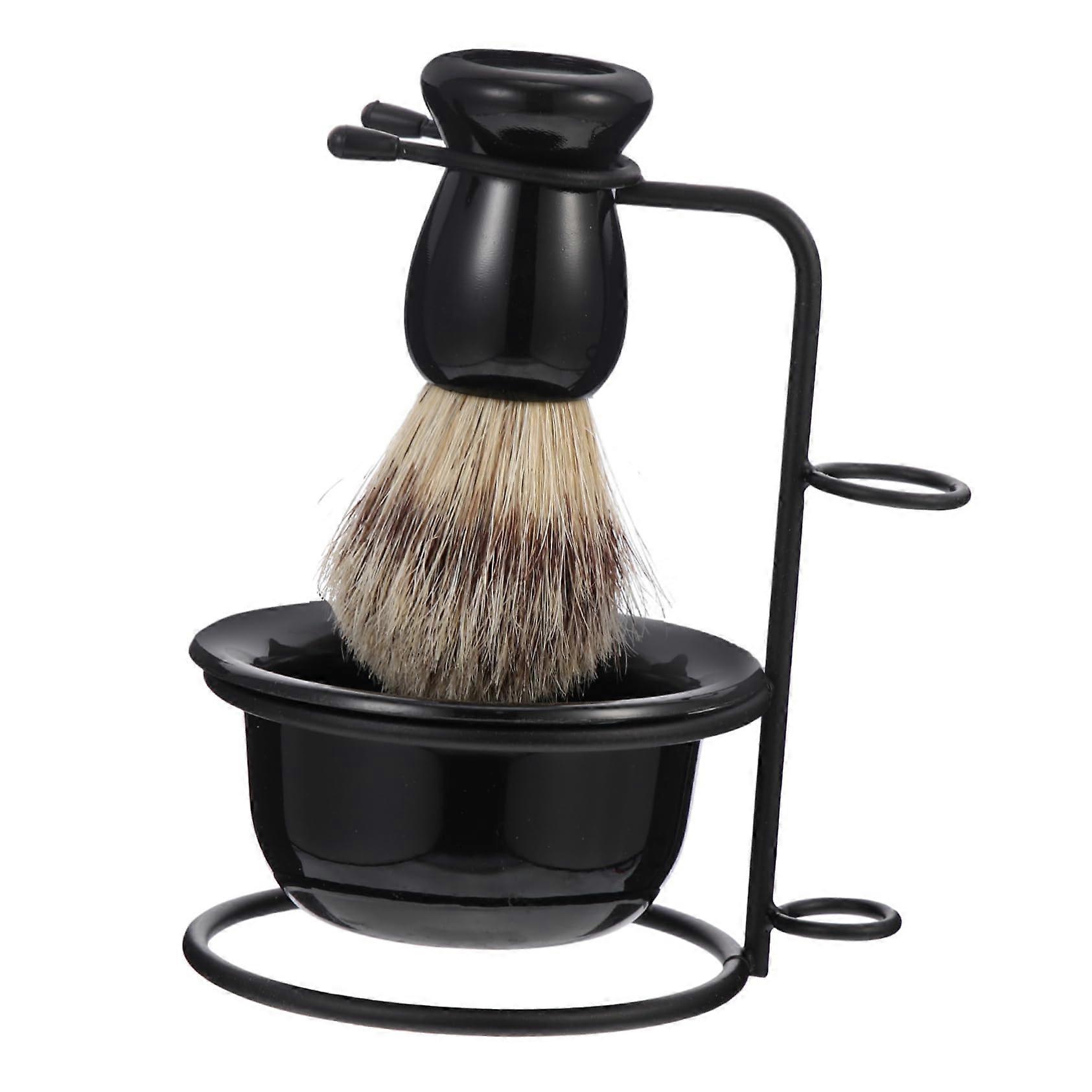 1set Shaving Professional Beard Shaving Stand Practical Shaving Bowl Durable And Rust For Beard Types