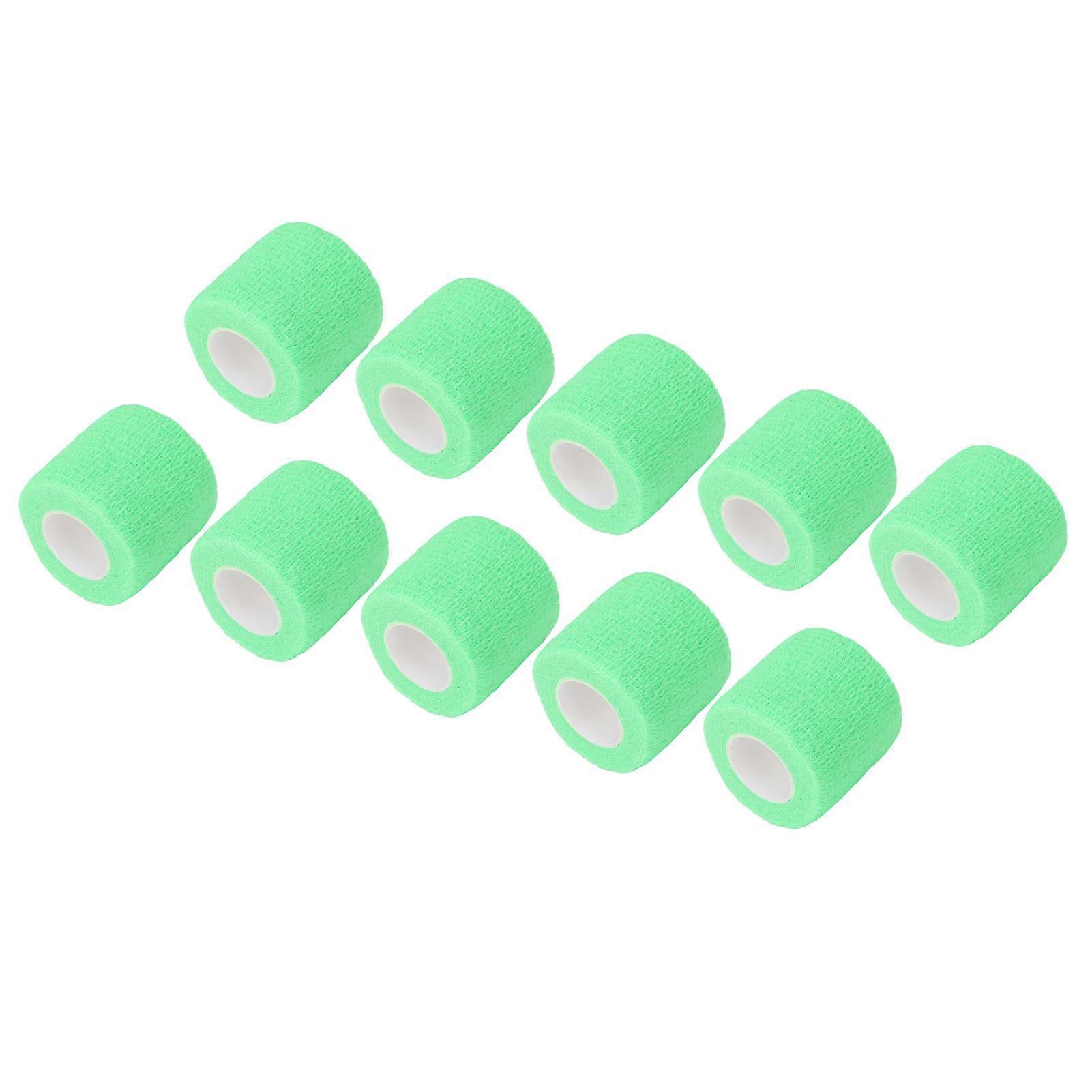 10Pcs Self Adhesive Bandage Wrap Multifunctional Disposable Antislip Shockproof High Elasticity Elastic BandageGreen