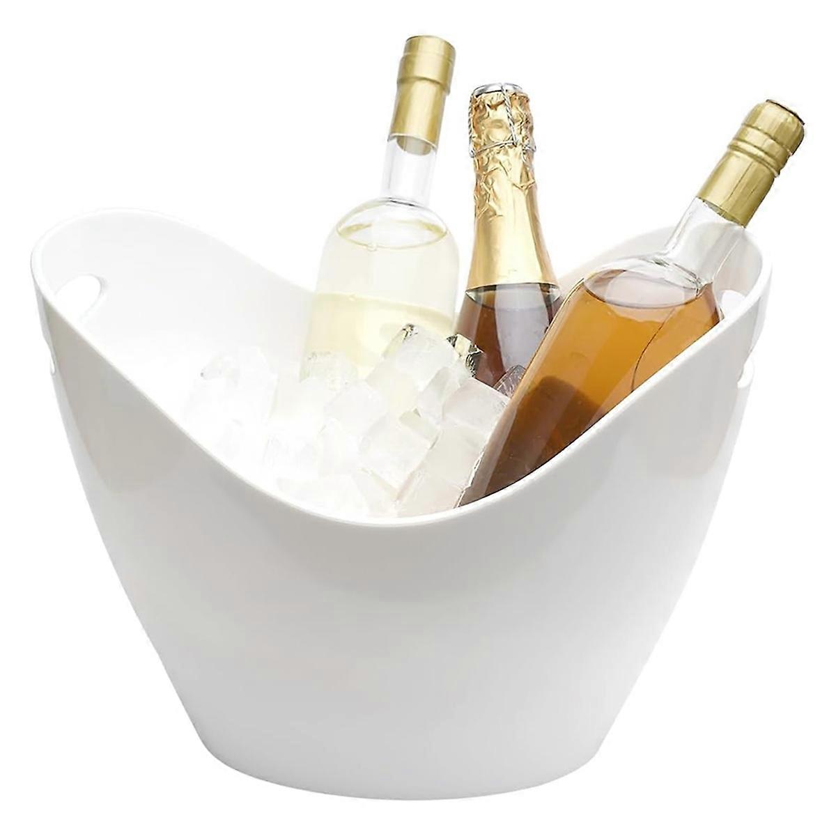 Insulated Ice Bucket for Parties 8L, Large Drink Bucket for Cocktail Bar, Plastic Ice Holder