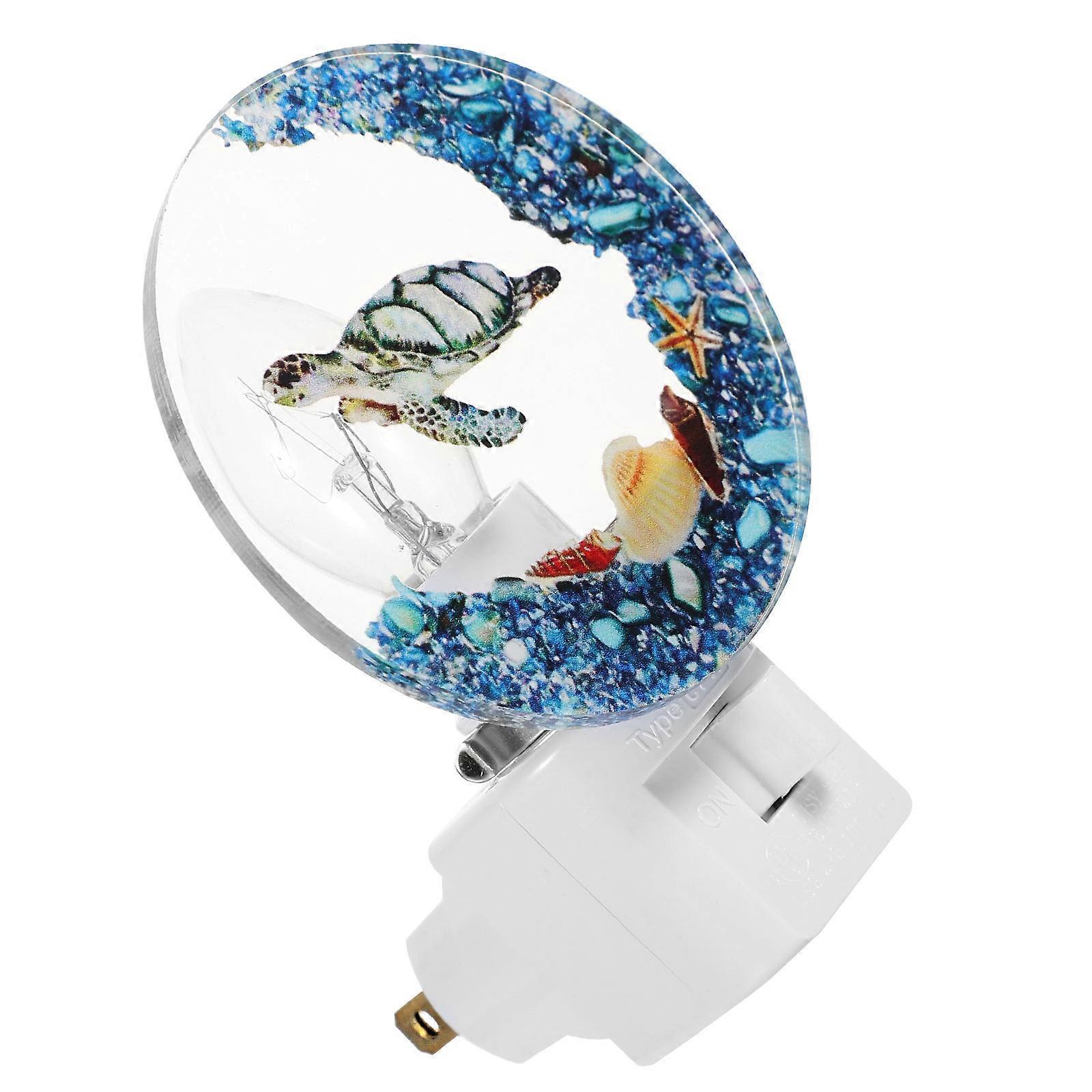 Resin Night Light Ocean Deep Sea Theme Lamp For Children Home Users Stairs Cabinets Blue 1Pcs