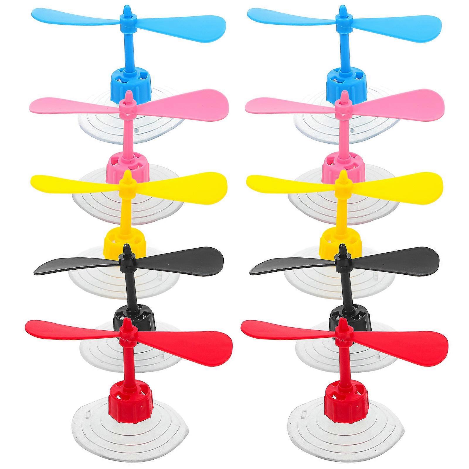 10pcs Motorcycle Propeller Suction Topper Decoration Cute Spinnersdecorative Ornaments (Random Color)