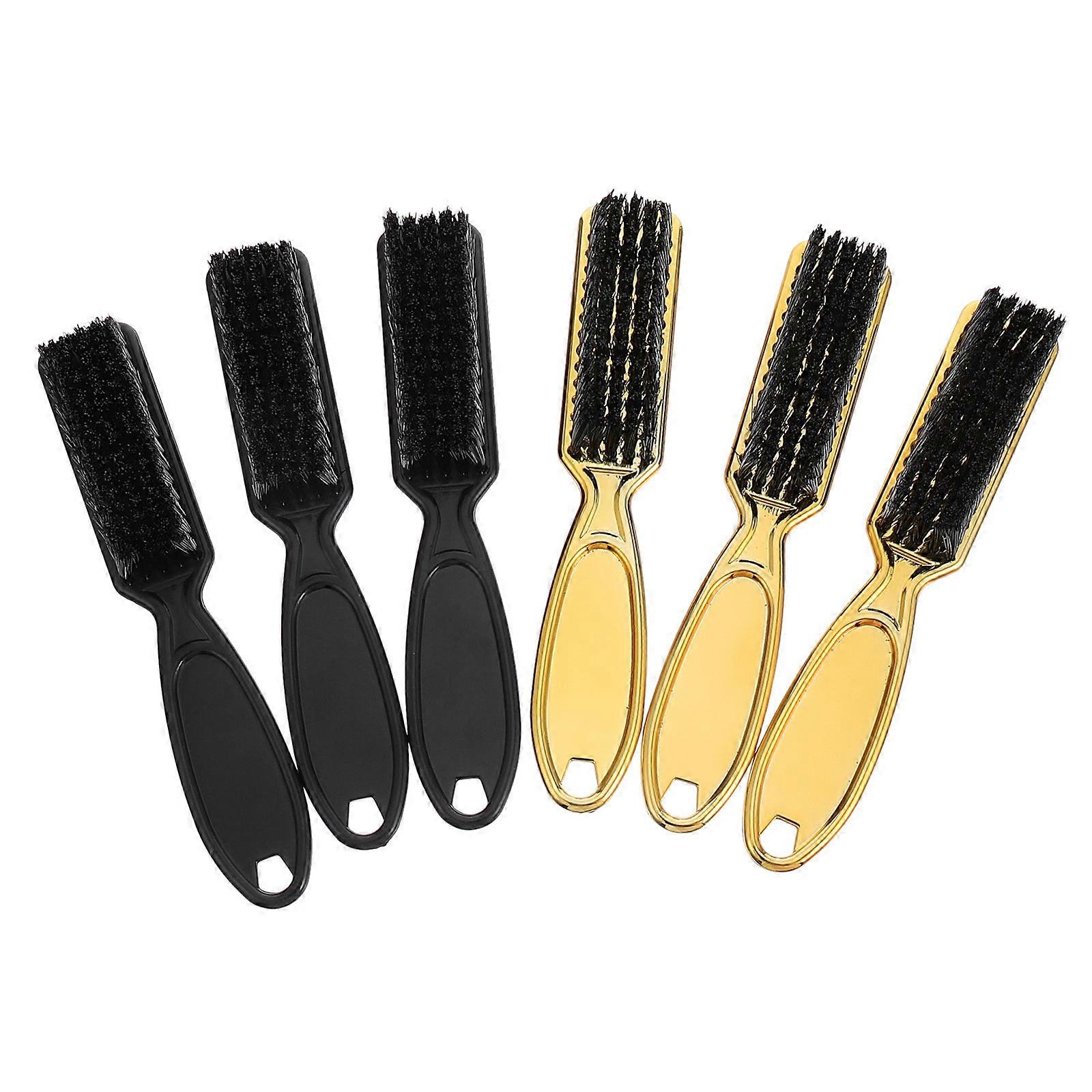 Barber Beard Styling Cleaning Brush with Sturdy Nylon Bristles and ABS Handle for Home Use Black