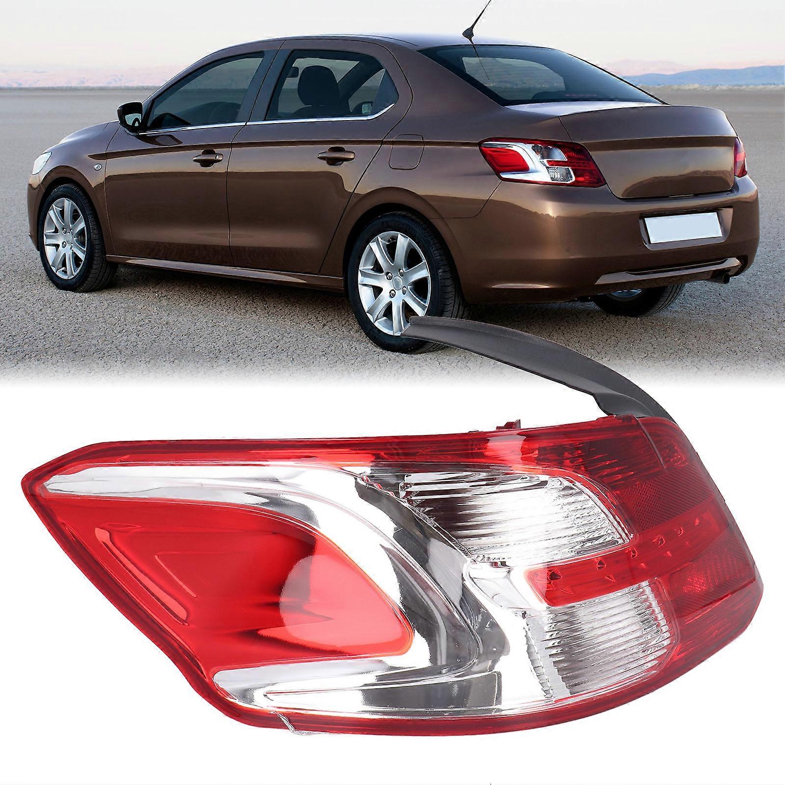 Tail Light 714000285800 Left Side Bright Light Smooth Surface Replacement for Peugeot 301 2012‑2016 